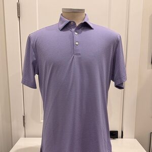 Peter Millar Lavender Striped Polo Shirt